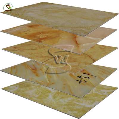 decoration high glossy matt finishing pvc uv marble sheet kitchen cabinet designs